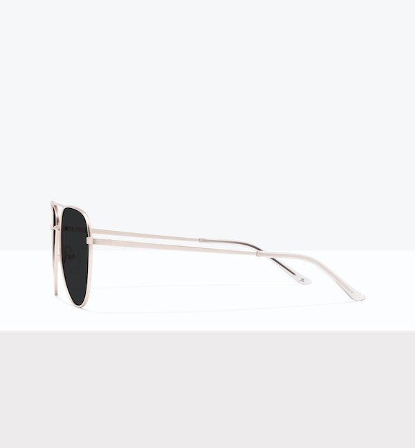 Matte Gold Aviator Metal Prescription Sunglasses by BonLook