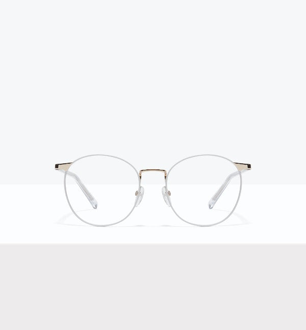 Romy White Prescription Eyeglasses by BonLook